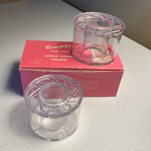 Vintage Candle Flower Holders